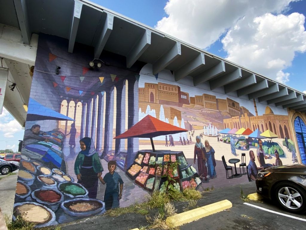 Mural in Little Kurdistan, Nashville, Tennessee by artist Tony Sobota