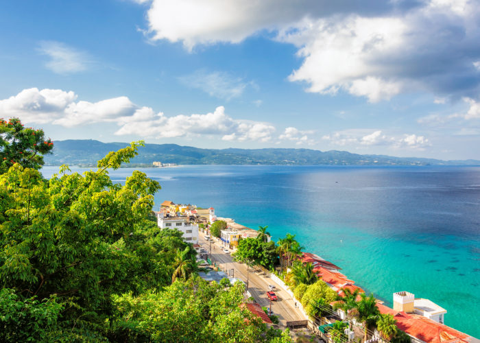 Aerial view of Montego Bay, Jamaica