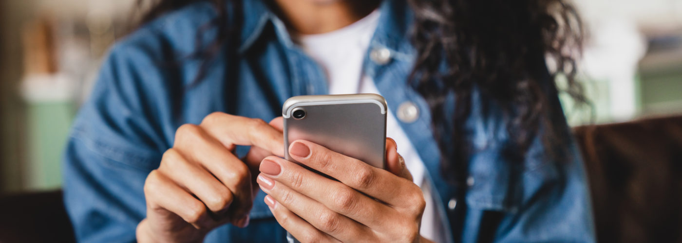 Woman using her smartphone