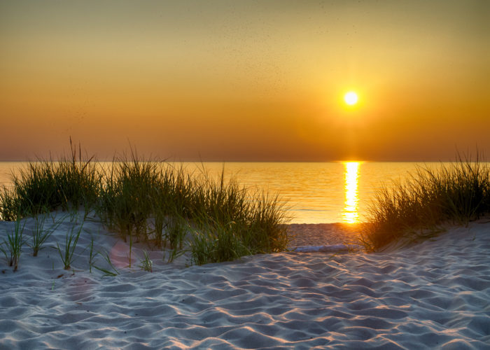 Sunset over Lake Michigan