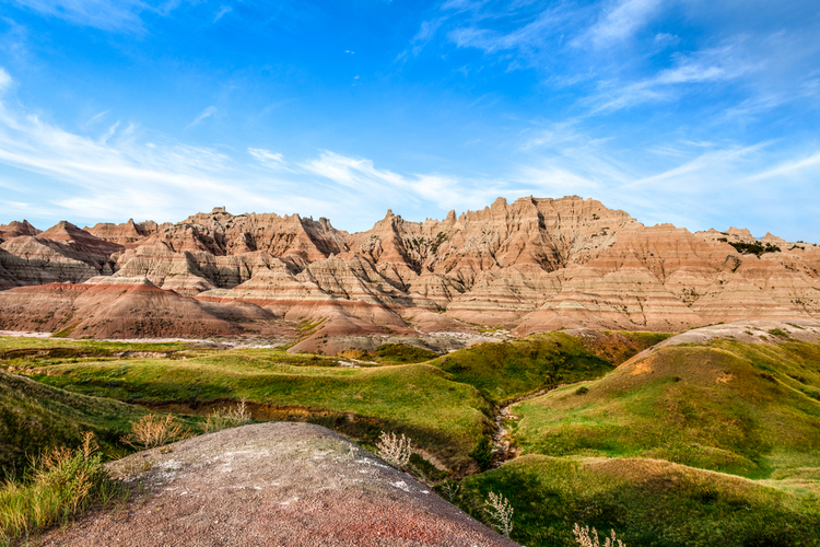 Badlands national park canyon valley views