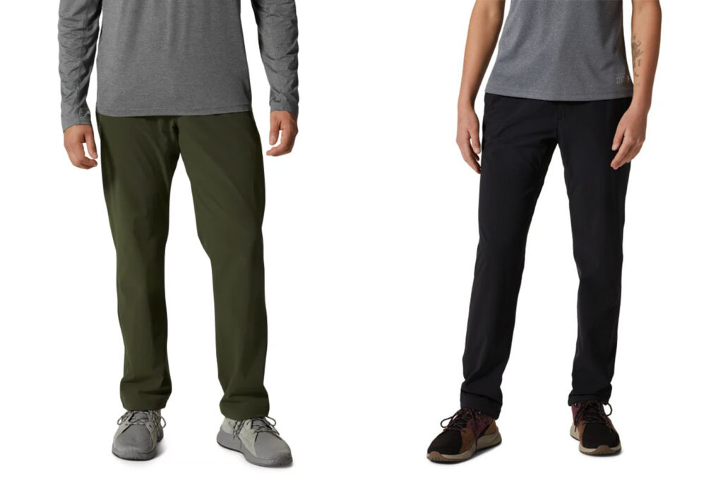 Two views of the Mountain Hardwear Chockstone Pant in black