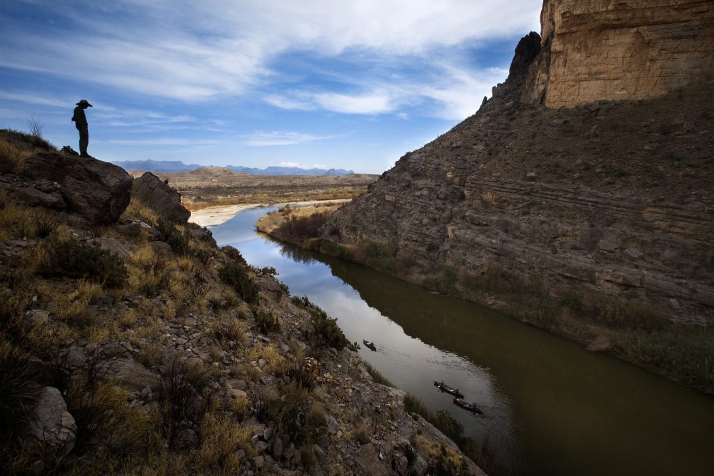 canyon with river flowing through