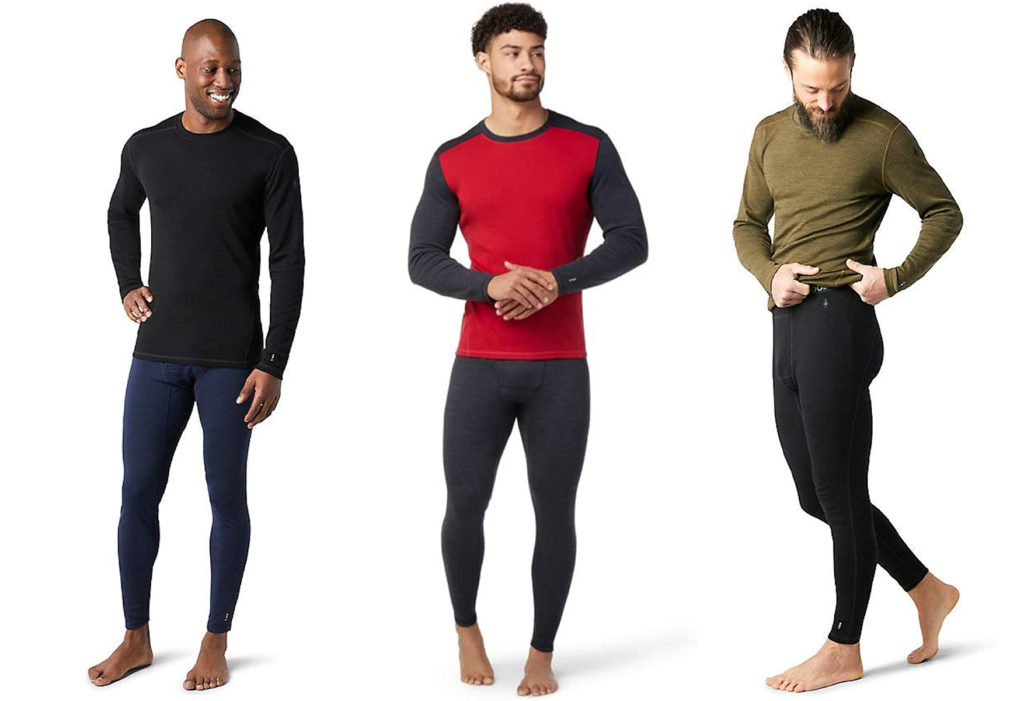 Three men modeling Smartwool's line of clothing