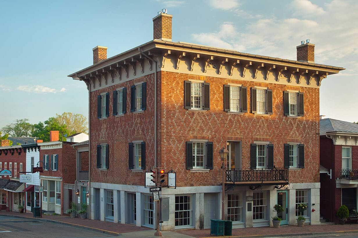 Exterior of The Georges  boutique hotel in Lexington, VA